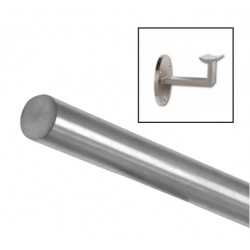 Trapleuning RVS geborsteld 50cm