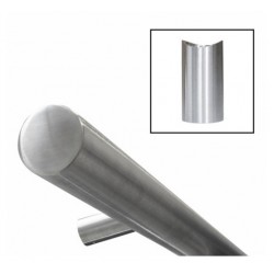 Trapleuning RVS modern geborsteld 50cm