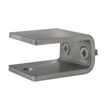 Trapleuninghouder plat RVS geborsteld