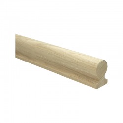 Trapleuning eiken onbehandeld sleutelgat lengte 100cm