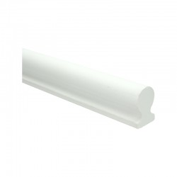 Trapleuning wit gegrond sleutelgat lengte 100cm
