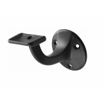 Trapleuninghouder vlak klassiek zwart gepoedercoat hout-gipsplaat