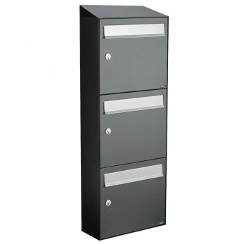 Flow set 1-breed, 3-hoog met dak antraciet Flow set 1-breed, 3-hoog met dak antraciet