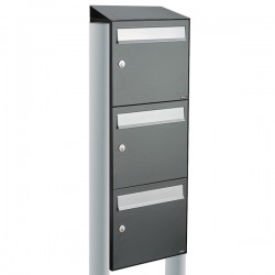 Flow set 1-breed, 3-hoog met dak op statief antraciet