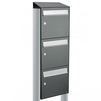 Flow set 1-breed, 3-hoog met dak op statief antraciet Flow set 1-breed, 3-hoog met dak op statief antraciet