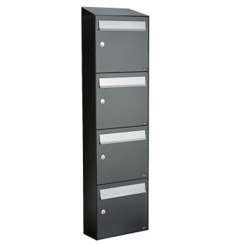Flow set 1-breed, 4-hoog met dak antraciet Flow set 1-breed, 4-hoog met dak antraciet