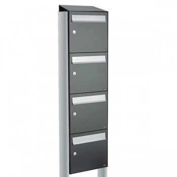 Flow set 1-breed, 4-hoog met dak op statief antraciet Flow set 1-breed, 4-hoog met dak op statief antraciet