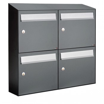 Flow set 2-breed, 2-hoog met dak antraciet Flow set 2-breed, 2-hoog met dak antraciet
