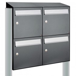 Flow set 2-breed, 2-hoog met dak op statief antraciet