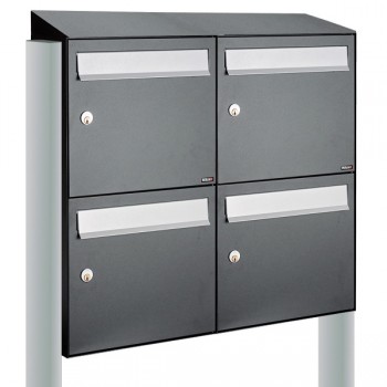 Flow set 2-breed, 2-hoog met dak op statief antraciet Flow set 2-breed, 2-hoog met dak op statief antraciet
