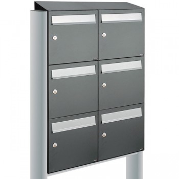 Flow set 2-breed, 3-hoog met dak op statief antraciet Flow set 2-breed, 3-hoog met dak op statief antraciet