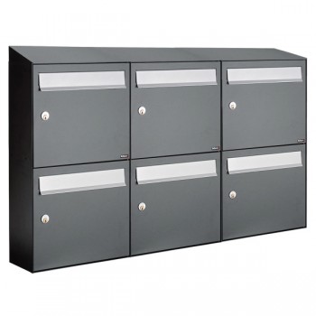 Flow set 3-breed, 2-hoog met dak antraciet