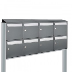 Flow set 4-breed, 2-hoog met dak op statief antraciet