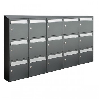 Flow set 5-breed, 3-hoog met dak antraciet