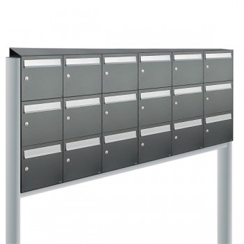 Flow set 6-breed, 3-hoog met dak op statief antraciet