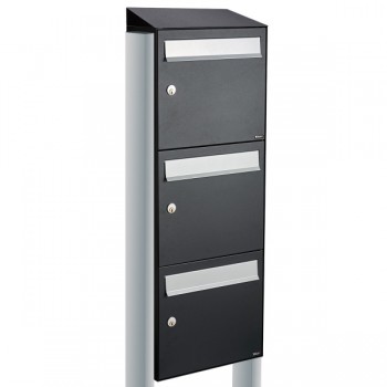 Flow set 1-breed, 3-hoog met dak op statief zwart Flow set 1-breed, 3-hoog met dak op statief zwart