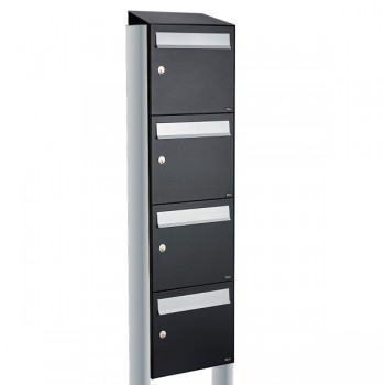 Flow set 1-breed, 4-hoog met dak op statief zwart Flow set 1-breed, 4-hoog met dak op statief zwart
