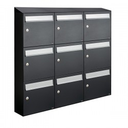 Flow set 3-breed, 3-hoog met dak zwart