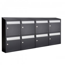 Flow set 4-breed, 2-hoog met dak zwart