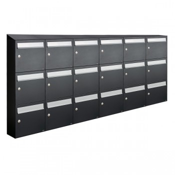 Flow set 6-breed, 3-hoog met dak zwart