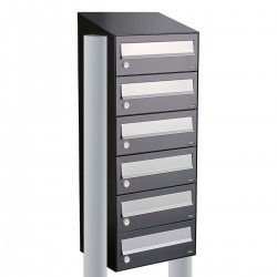 Hive set 1-breed, 6-hoog met dak op statief antraciet