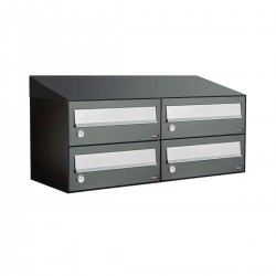 Hive set 2-breed, 2-hoog met dak antraciet