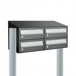 Hive set 2-breed, 2-hoog met dak op statief antraciet