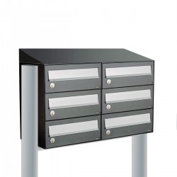 Hive set 2-breed, 3-hoog met dak op statief antraciet