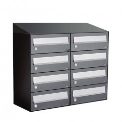 Hive set 2-breed, 4-hoog met dak antraciet