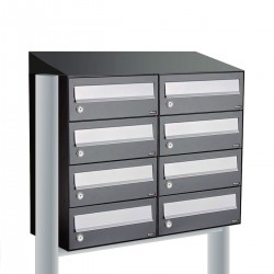 Hive set 2-breed, 4-hoog met dak op statief antraciet
