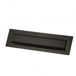 Briefplaat Stoer zwart 340x95mm