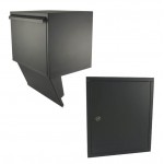 Pakket inbouwkast Stoer zwart met deurdeel