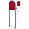 Brievenbus Bobi Classic Back Rood + statief