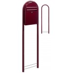 Brievenbus Bobi Classic S Bordeaux + statief