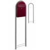 Brievenbus Bobi Classic S Bordeaux + statief
