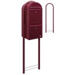 Brievenbus Bobi Duo Bordeaux + statief