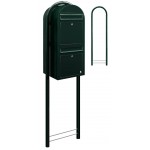 Brievenbus Bobi Duo Zwartgroen + statief