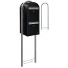 Brievenbus Bobi Duo Zwart + statief