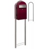 Brievenbus Bobi Grande Bordeaux + statief