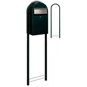 Brievenbus Bobi Grande Zwartgroen + statief