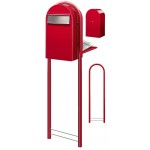 Brievenbus Bobi Grande Back Rood + statief