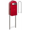 Brievenbus Bobi Jumbo Rood + statief