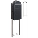 Brievenbus Bobi Cargo donkergrijs + statief