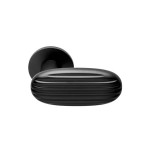 Deurkruk DND Madeleine rond rozet zwart