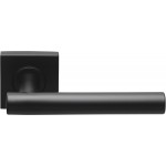 Deurklink LB7 vierkant geveerd rozet mat zwart