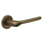 Deurkruk Chop mat brons rond rozet