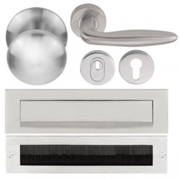 Complete voordeurset Hydra Basic mat RVS 