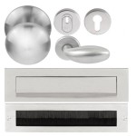 Complete voordeurset rooster Basic RVS