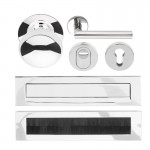 Complete voordeurset gepolijst RVS