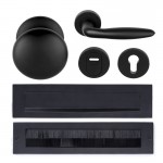 Complete voordeurset Hydra mat zwart